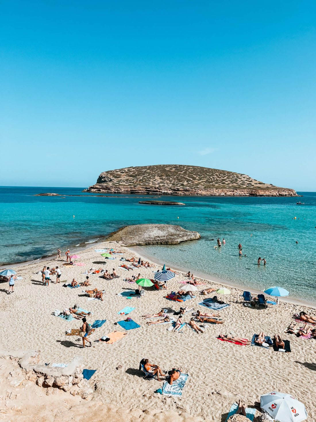 Mediterranean beach in Ibiza